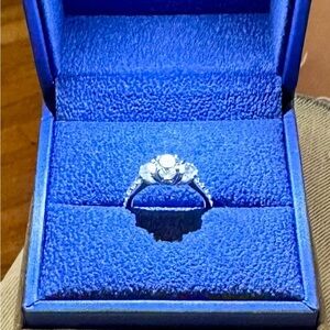 Zale’s 18 Karat White Gold 3-Stone Celebration 102 Diamond Ring